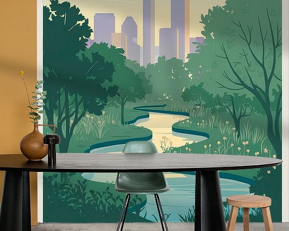 Voorbeeld van het werk in een kamer