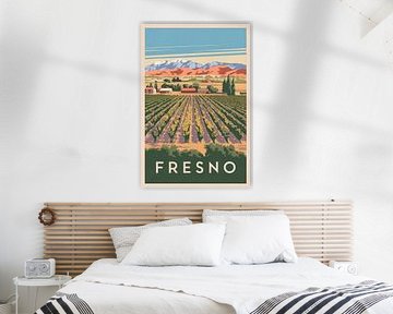 Fresno Vintage Travel Poster by Poster Art Shop
