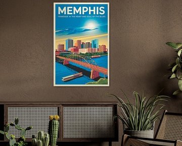 Memphis, Tennessee Vintage Reisposter van Poster Art Shop