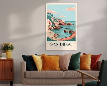 San Diego by Poster Art Shop