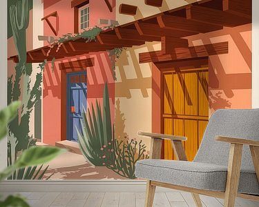 Voorbeeld van het werk in een kamer