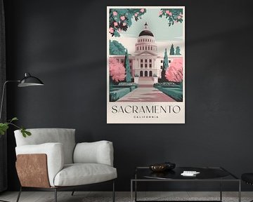 Sacramento, California by Poster Art Shop