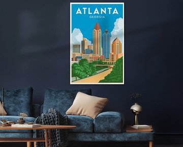 Atlanta, Georgia Vintage Reisposter van Poster Art Shop