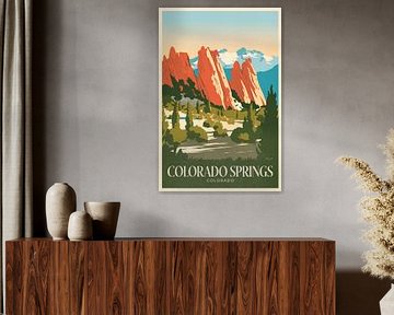 Colorado Springs, Colorado by Poster Art Shop