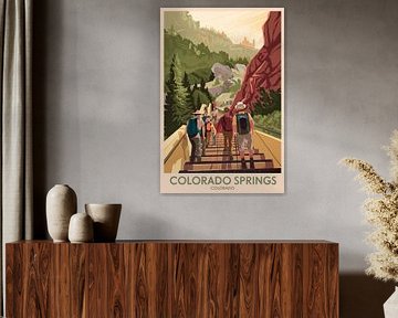 Colorado Springs, Colorado Vintage Travel Poster sur Poster Art Shop