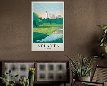 Atlanta, Georgia Vintage Reisposter van Poster Art Shop