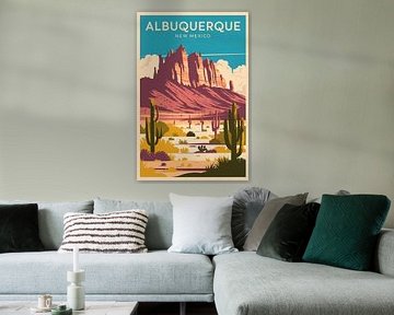 Albuquerque, New Mexico Vintage Travel Poster by Poster Art Shop