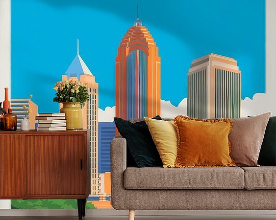 Voorbeeld van het werk in een kamer