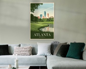 Atlanta, Georgia Vintage Travel Poster sur Poster Art Shop