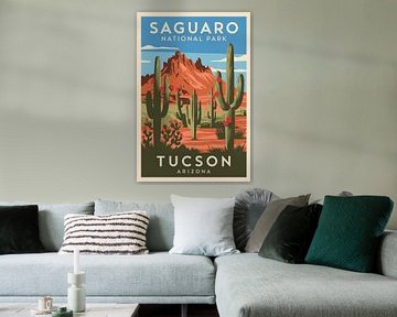 Tucson, Arizona Vintage Reisposter van Poster Art Shop