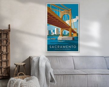 Sacramento, California Vintage Travel Poster by Poster Art Shop