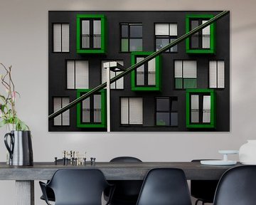 Groene Kozijnen- Green window Frames (Awarded) van Anita Martin, AnnaPileaFotografie