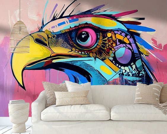 Voorbeeld van het werk in een kamer