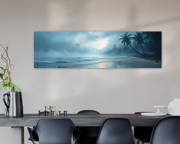 Luxe Strand Kunst | Whispering Tides van Abstract Schilderij