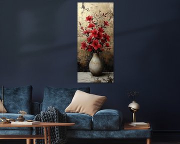 Modern Stilleven Rood van Kunst Kriebels