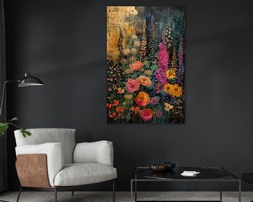 Bloemenpracht | Blossom Nightfall van Abstract Schilderij