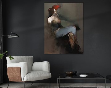 Whispers of Color and Form van Abstract Schilderij