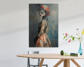 Masked Elegance van Abstract Schilderij