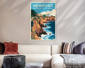Newport, Rhode Island - Vintage Reisposter van Poster Art Shop