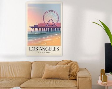 Los Angeles Vintage Reisposter van Poster Art Shop