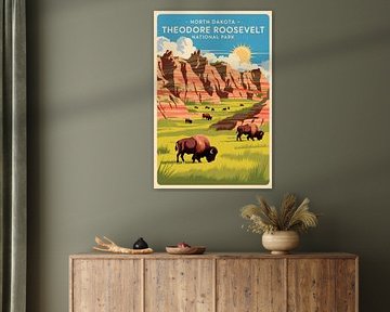 North Dakota Vintage Travel Poster von Poster Art Shop