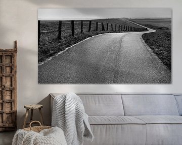 Dyke road in the glistening light | North Sea by Flatfield