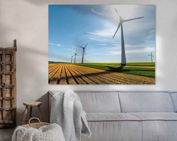 Voorbeeld van het werk in een kamer