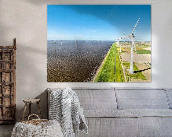 Voorbeeld van het werk in een kamer