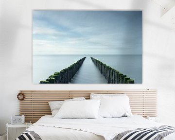 Breakwater on the coast of Zeeland by Rolf Schnepp
