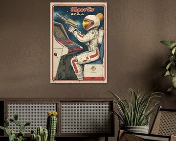 Ruimteman in Retrostijl
