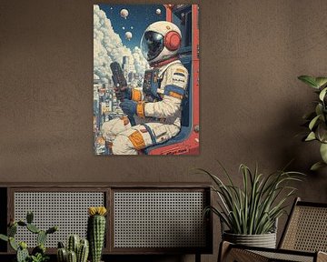 Ruimteman in Retrostijl
