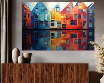 Nighttime Canal Cityscape
