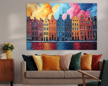 Nighttime Canal Cityscape
