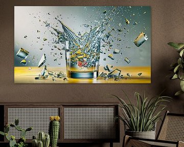 raspberry destroys water glass by Armin Mumper