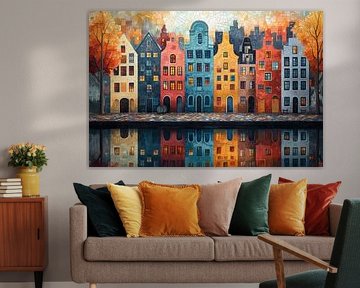 Nighttime Canal Cityscape