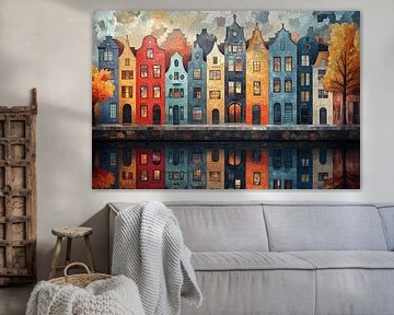 Nighttime Canal Cityscape
