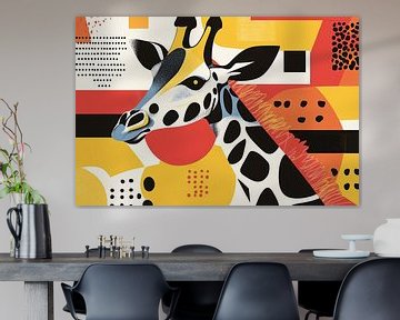 Abstracte giraffe in kleurrijk design van Imperial Art House