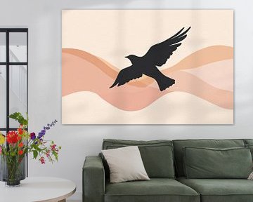 Vliegende vogel silhouet kunst van Imperial Art House