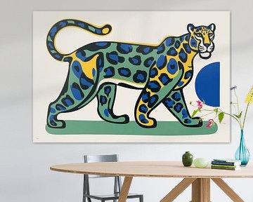 Kleurrijke illustratie van een luipaard van Imperial Art House