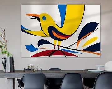 Abstracte vogel in primaire kleuren van Imperial Art House