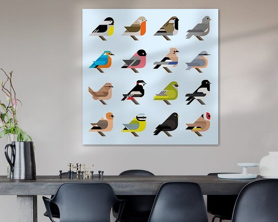 Voorbeeld van het werk in een kamer