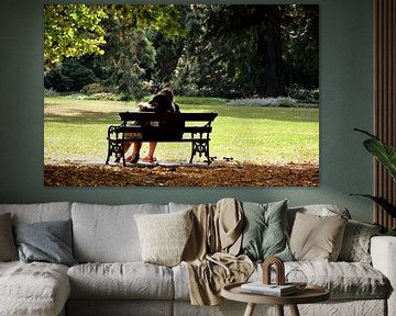Een romantisch moment in een park in Nieuw-Zeeland van Frank Photos