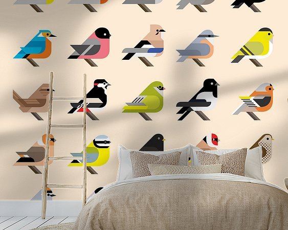 Voorbeeld van het werk in een kamer