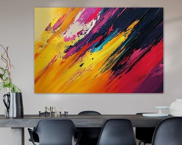 Dynamisch abstract kleurrijk schilderij van Imperial Art House