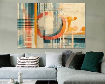 Retro abstract geometrisch kunstwerk van Imperial Art House