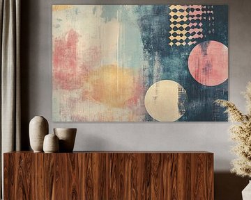 Retro abstrakte geometrische Kunst von Imperial Art House