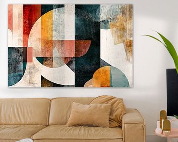 Geometrische abstracte kunst met kleur van Imperial Art House