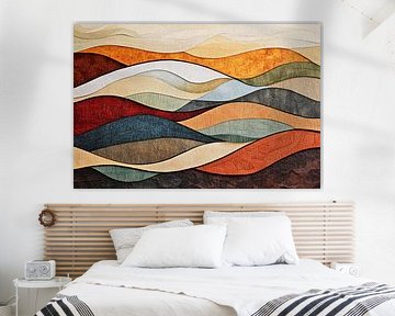 Paysage abstrait aux couleurs chaudes