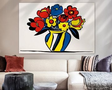Bloemen in popart stijl van Imperial Art House