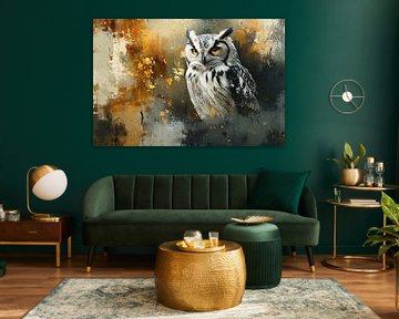 Abstracte uil met scherpe blik van Imperial Art House